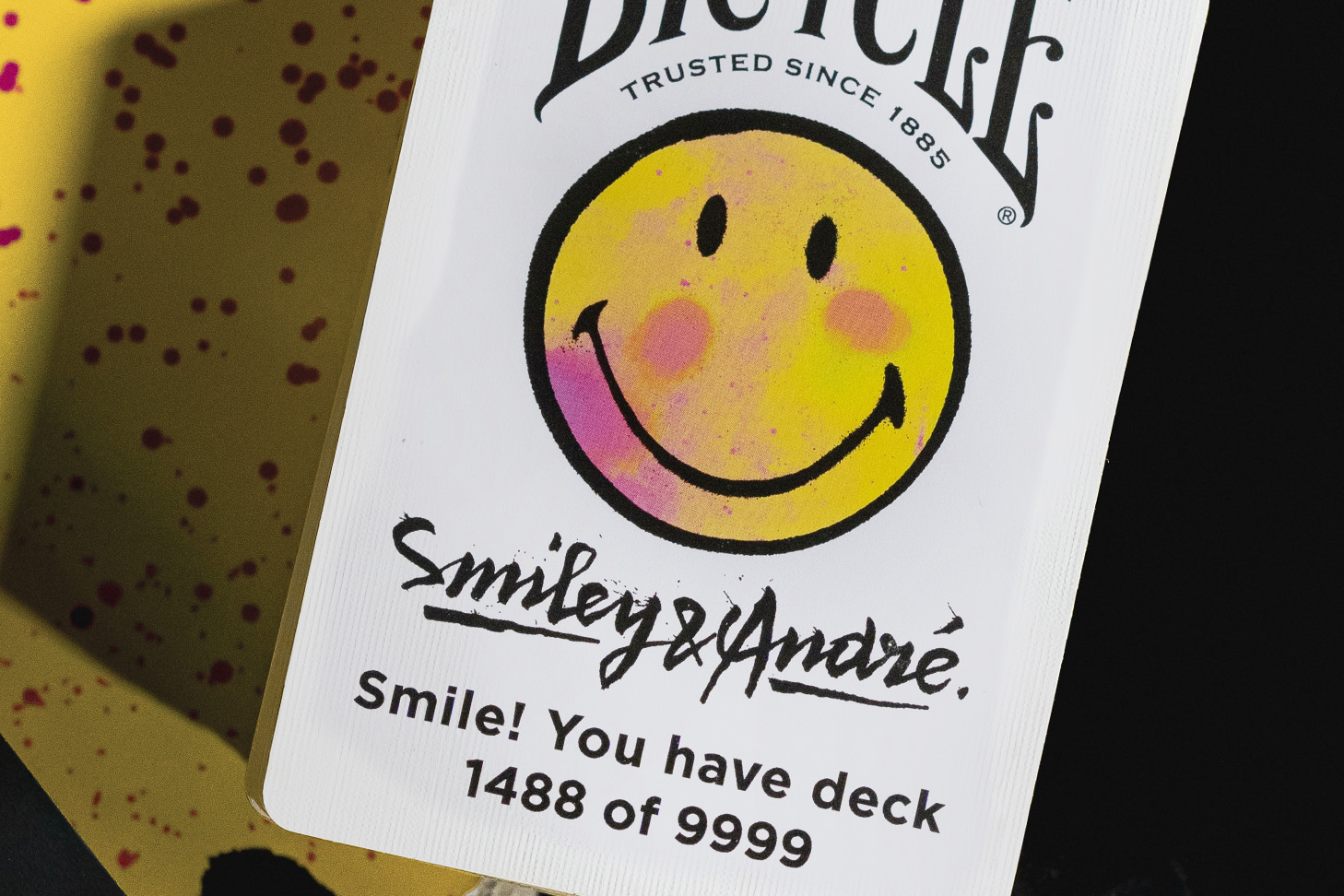 Bicycle Creatives Smiley Andre Karte Limitiert Design Premium edle Spielkarten gute Kartenspiele Zauberkarten Magie