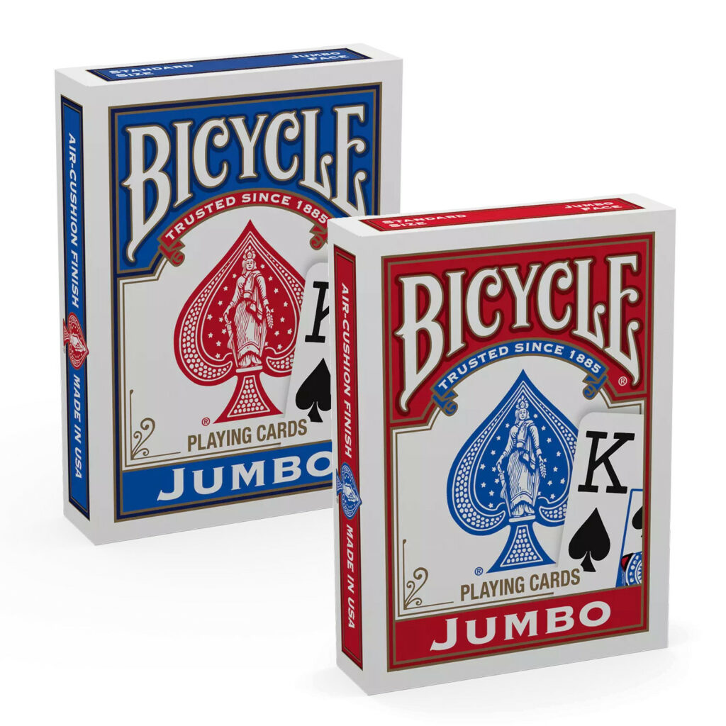 Bicycle® Rider Jumbo Index 2er Pack (rot+blau)
