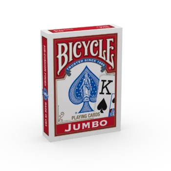 Eine Bicycle Originals Jumbo Schachtel steht mit sichtbarer Vorderseite vor einem weißem Hintergrund.